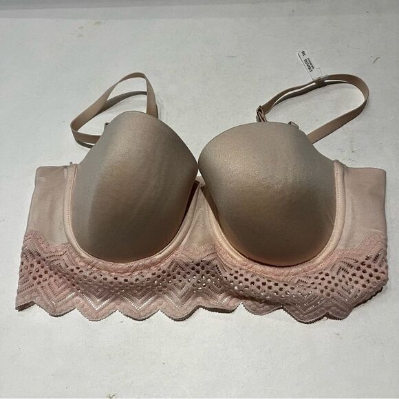 Aerie Sunnie Strap/Strapless Bra Cream and pale Pink Size 34B - Picture 1 of 7